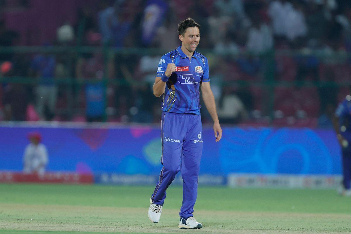 Trent Boult took 3 for 28 against Rajasthan Royals in their IPL match in Jaipur on Thursday