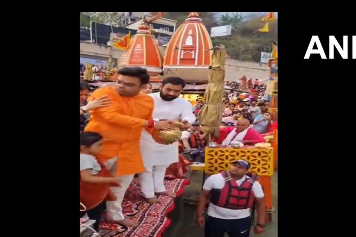 ICC Chairman Jay Shah performs Ganga Puja on Sunday