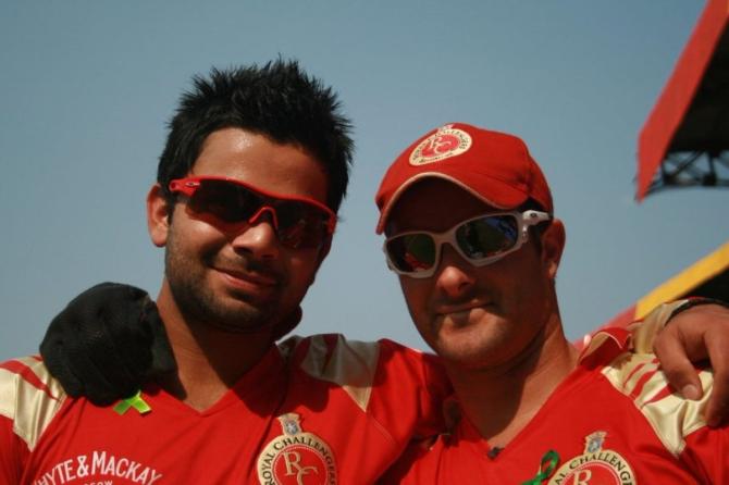 Virat Kohlli and Mark Boucher played together for RCB from 2008 to 2010