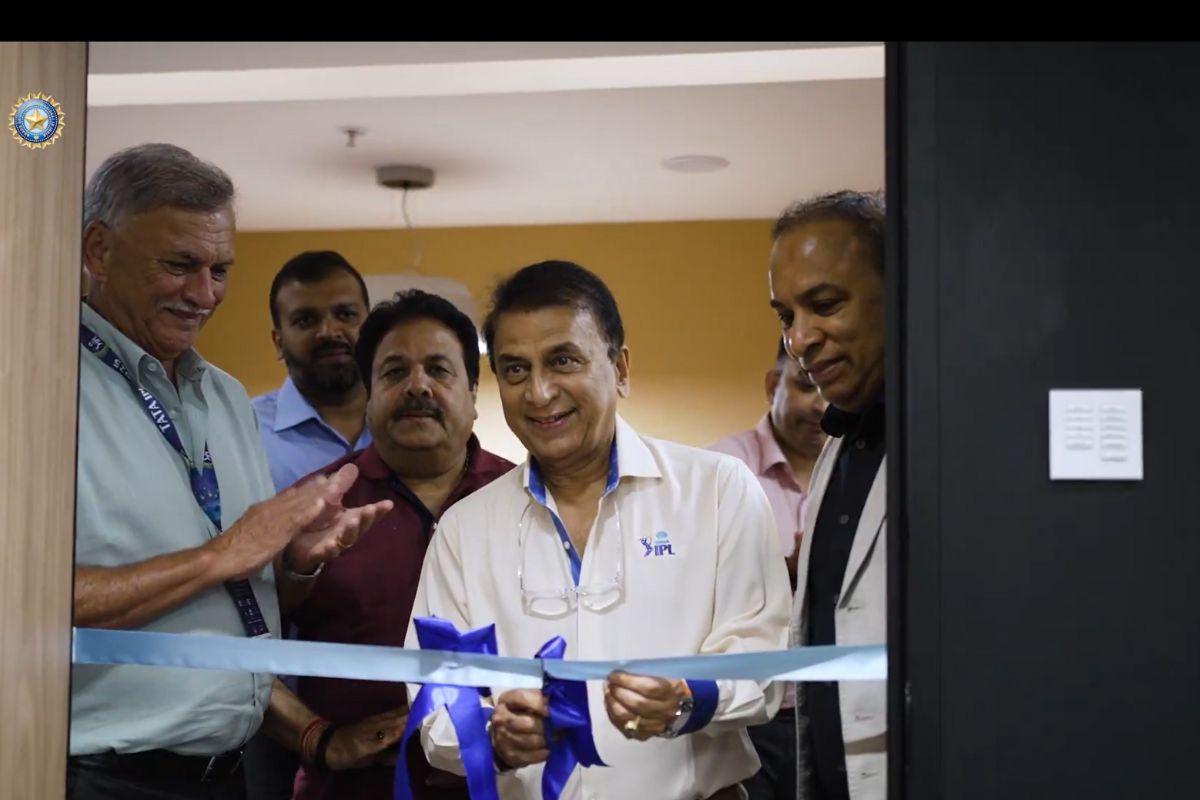 Sunil Gavaskar inaugurates the boardroom at the BCCI headquarters on Thurday