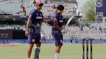 Rajasthan Royals head coach Rahul Dravid and Vaibhav Suryavanshi