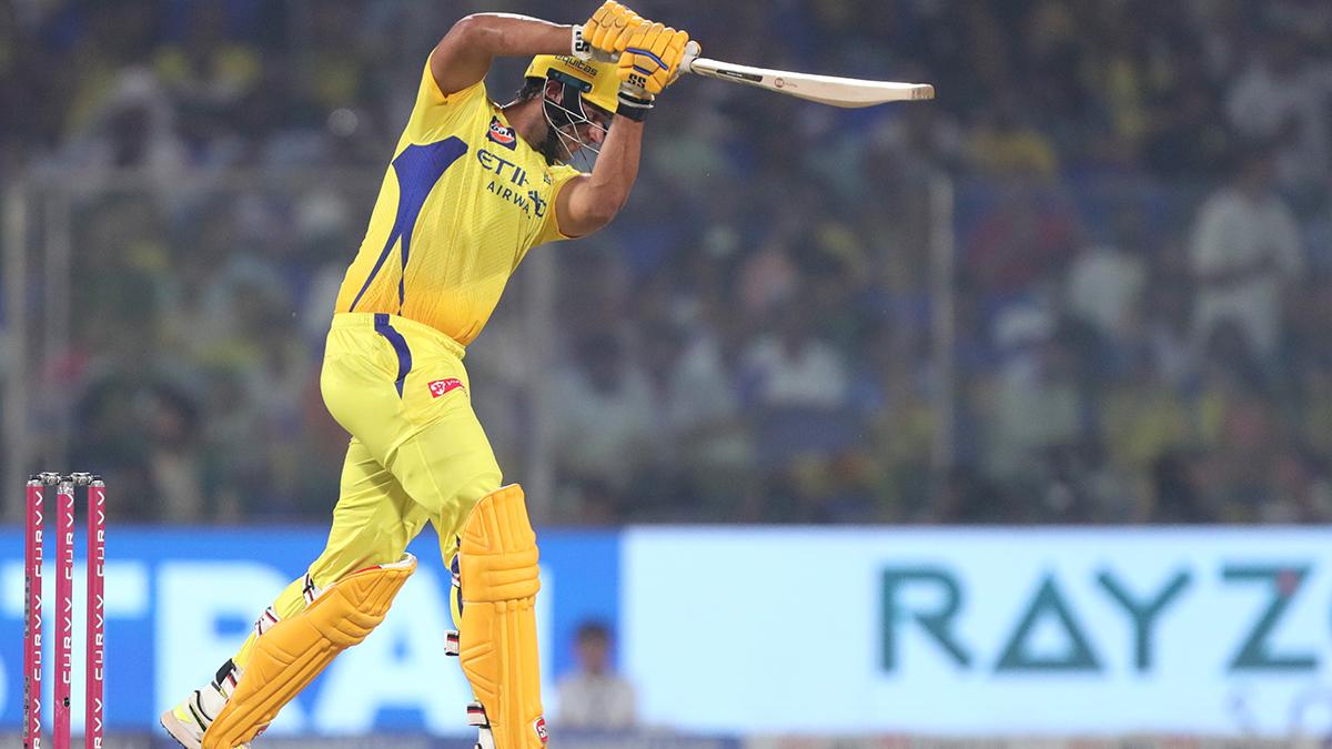 Shivam Dube bats
