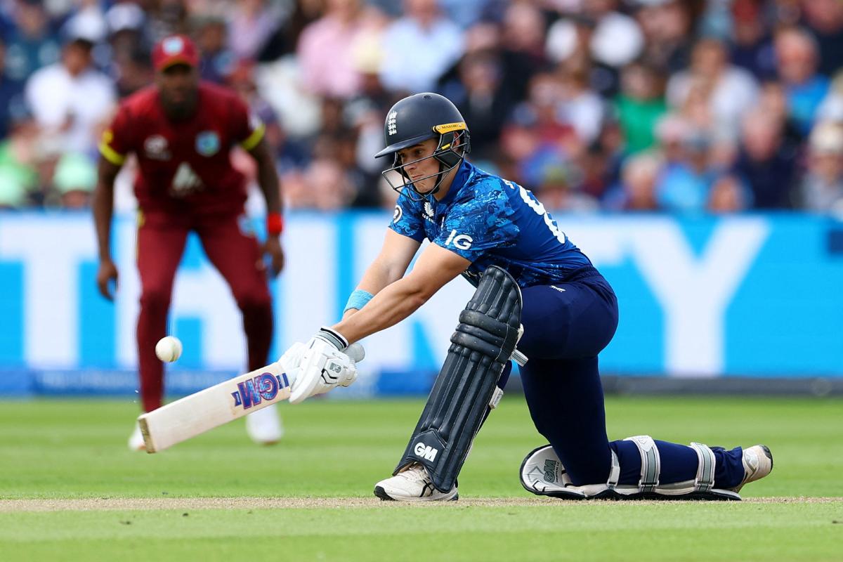 England's Jacob Bethell hit a quickfire 82 off 53 balls