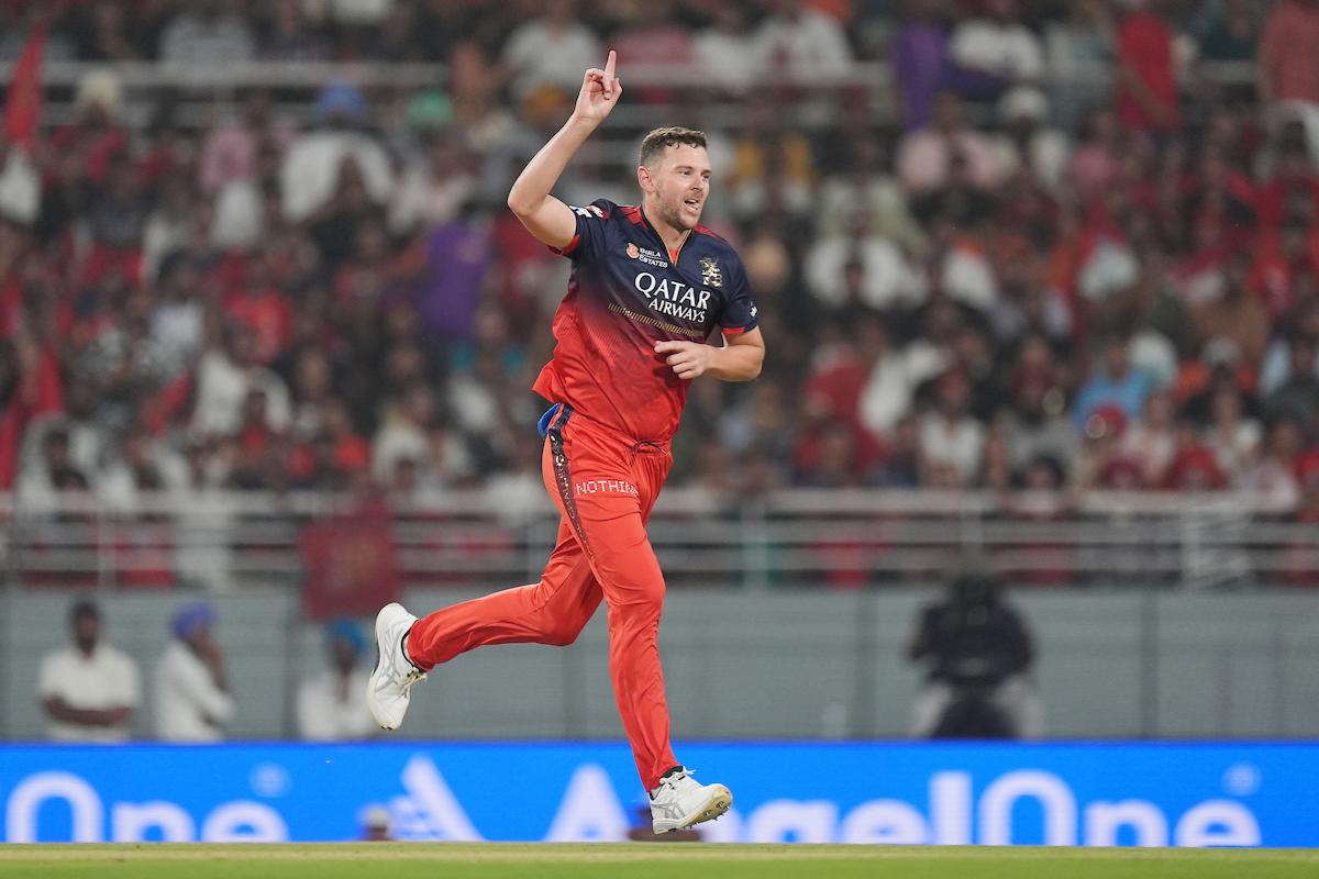 Josh Hazlewood has 21 wickets from 11 games this IPL