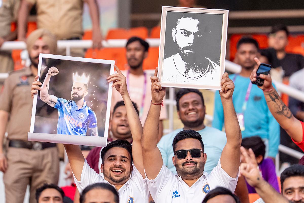 RCB fans during Qualifier 1 at Mullanpur 