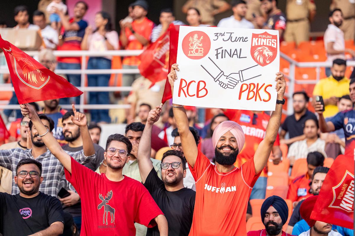 RCB fans during Qualifier 1 at Mullanpur 