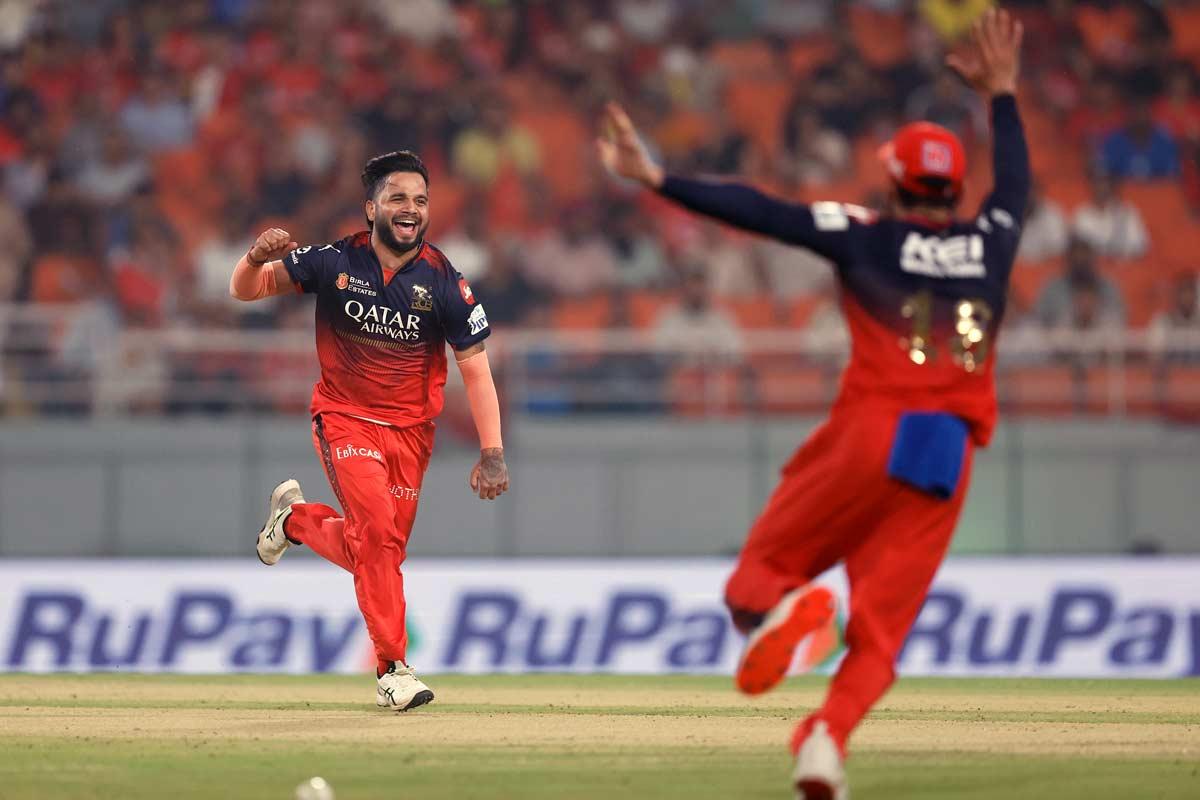 Leg-spinner Suyash Sharma was the pick of the RCB bowlers with impressive figures of 3/17 in his three overs