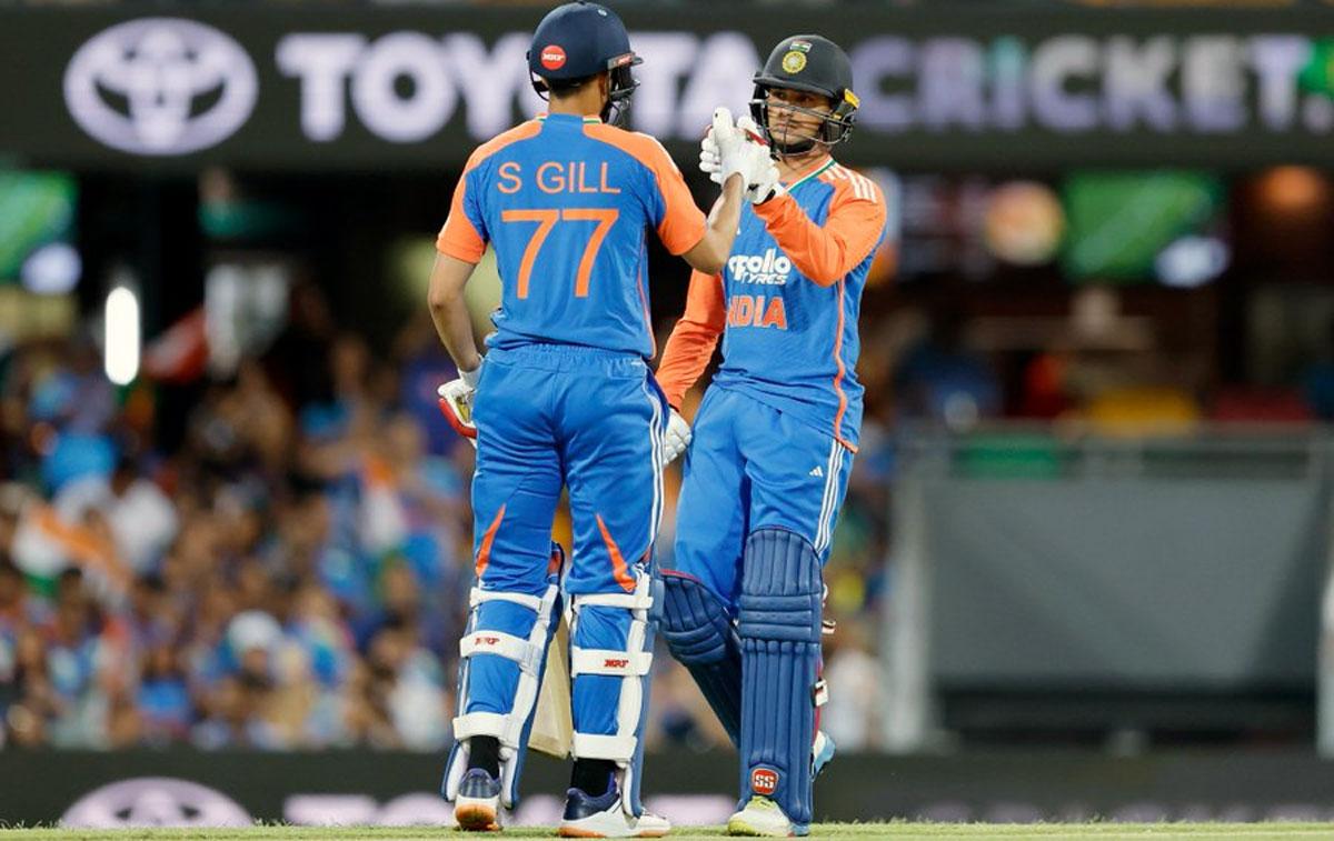 Abhishek Sharma with Shubman Gill Abhishek Sharma with Shubman Gill