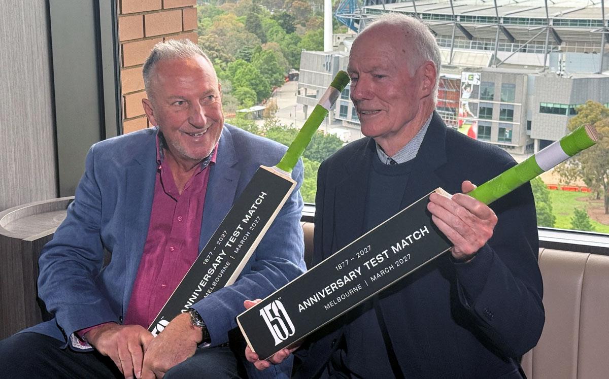 Ian Botham with Greg Chappell Ian Botham with Greg Chappell