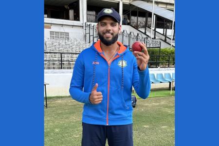 Parth Rekhade was the pick of the bowlers for Vidarbha with figures of 5 for 80