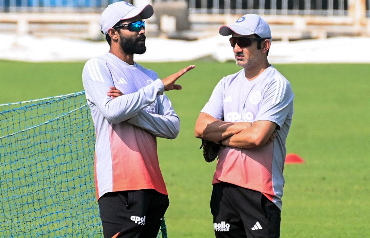 Gautam Gambhir with Ravindra Jadeja Gautam Gambhir with Ravindra Jadeja