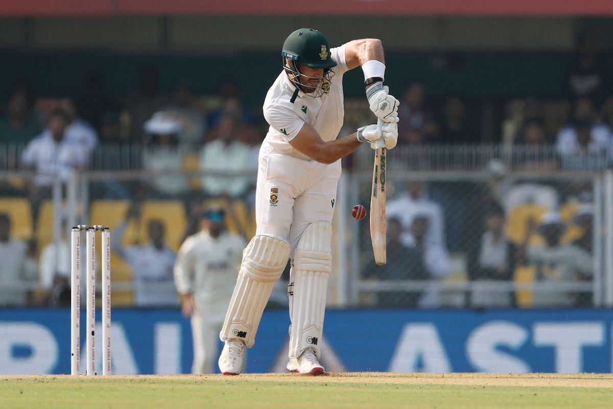 Aiden Markram plays a shot.