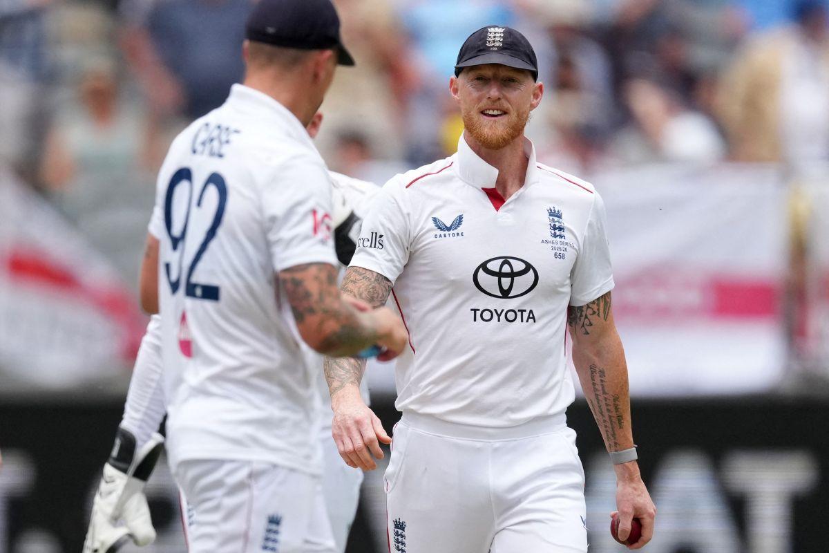 England's Ben Stokes is all smiles after Australia are dismissed for 132