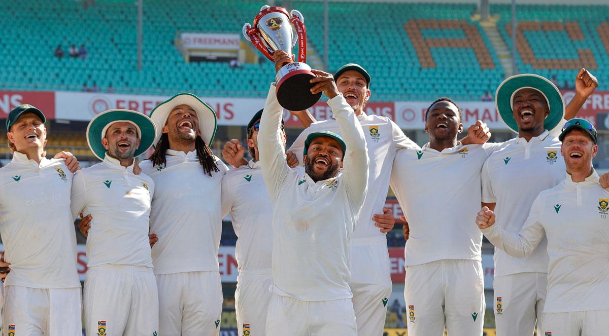 South Africa's players celebrate South Africa's players celebrate