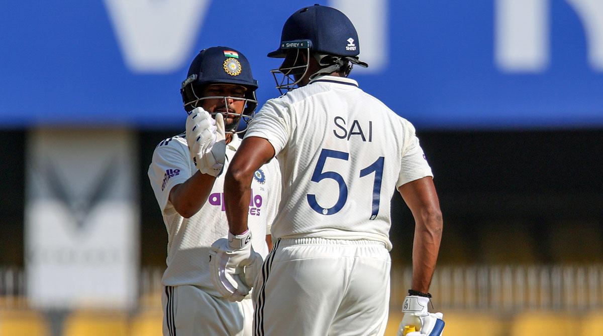 Sai Sudharsan with Kuldeep Yadav Sai Sudharsan with Kuldeep Yadav