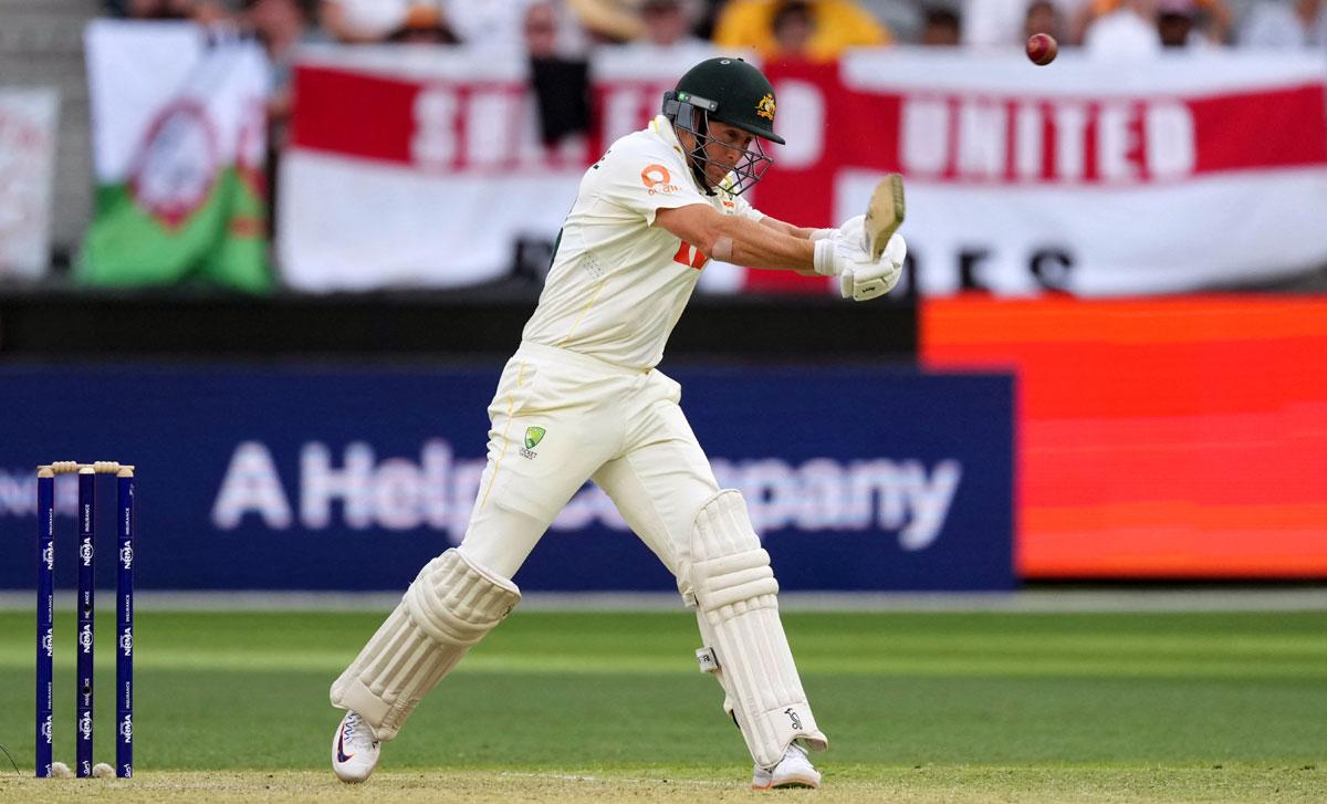 Australia's Marnus Labuschagne in action