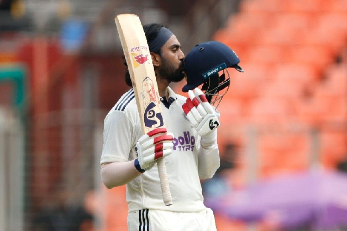 KL Rahul scored just his 2nd Test century at home, on Day 2 of the 1st Test against West Indies in Ahmedabad on Friday