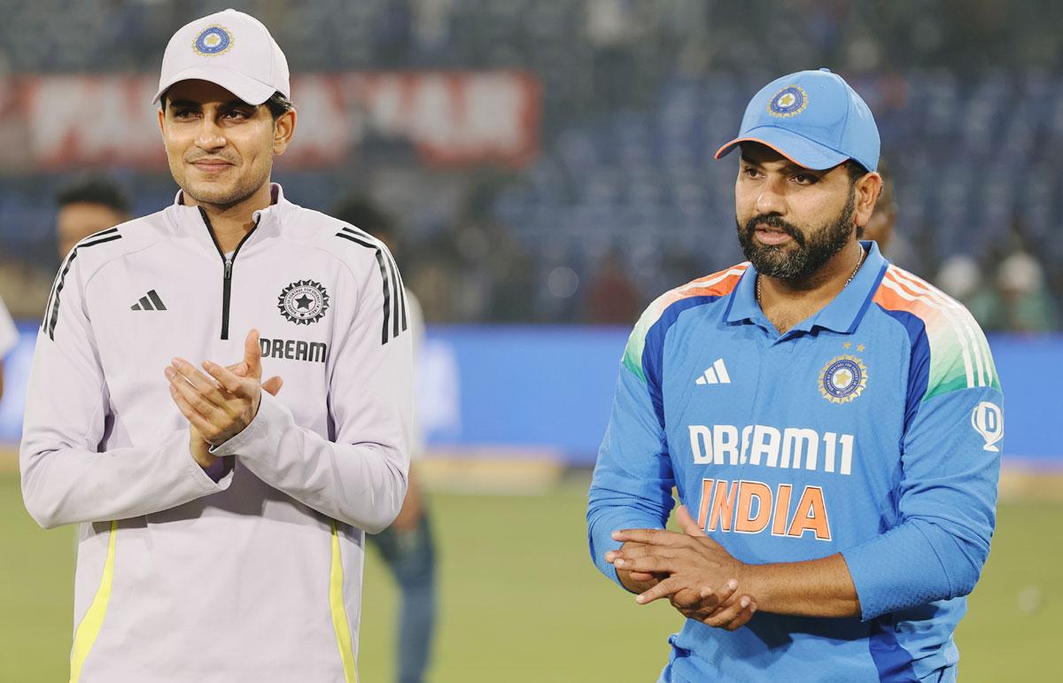 Shubman Gill with Rohit Sharma