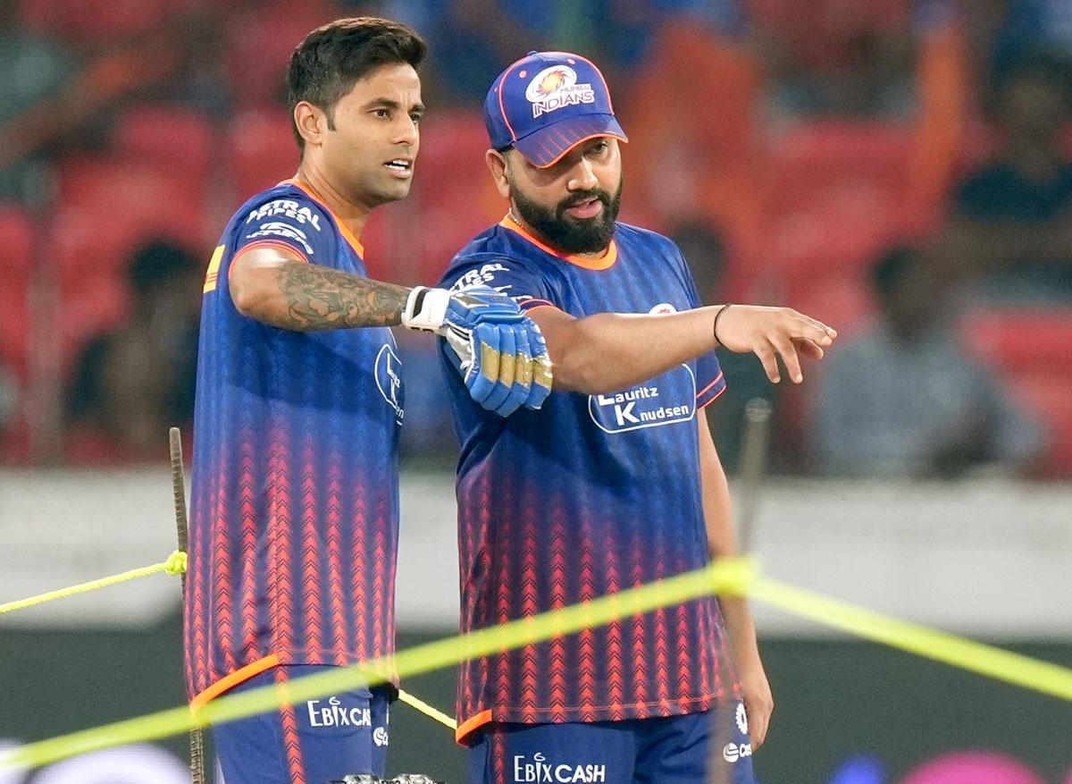 Suryakumar Yadav with Rohit Sharma Suryakumar Yadav with Rohit Sharma