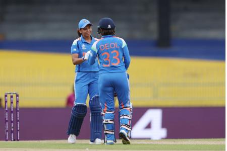 Harmanpreet Singh and Harleen Deol put up a 33-run partnership in the match against Pakistan on Sunday