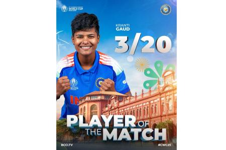 Kranti Goud broke the back of the Pakistan batting line-up