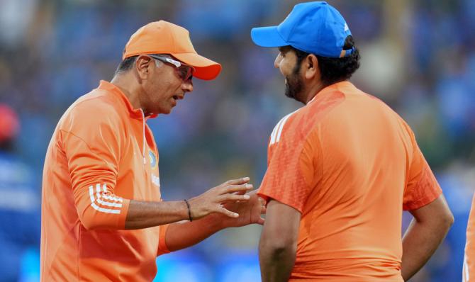 Rohit Sharma with Rahul Dravid Rohit Sharma with Rahul Dravid