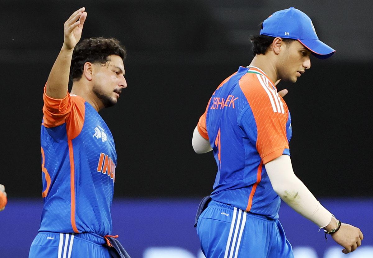 Kuldeep Yadav with Abhishek Sharma Kuldeep Yadav with Abhishek Sharma