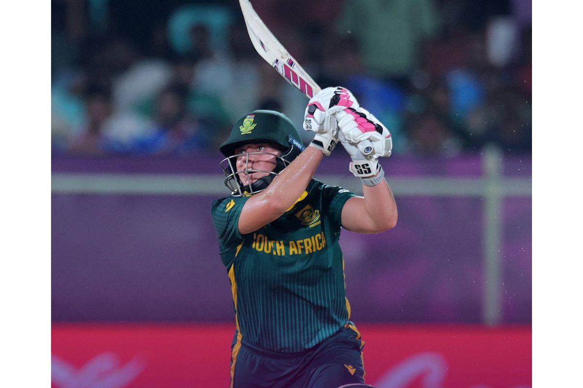 Nadine de Klerk hit an unbeaten 84 to take South Africa across the finish line in a tight contest against India in their ICC Women's World Cup match on Thursday