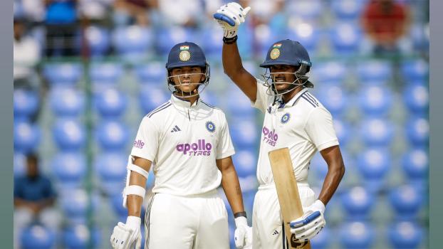 Sai Sudharsan celebrates his half-century.