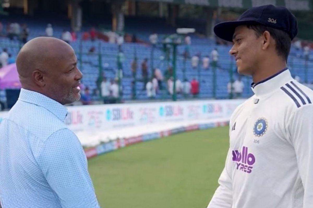 Brian Lara and Yashasvi Jaiswal chat