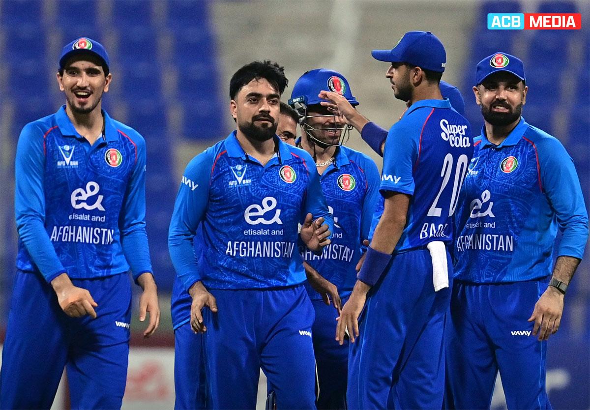 Afghanistan's players celebrate Afghanistan's players celebrate