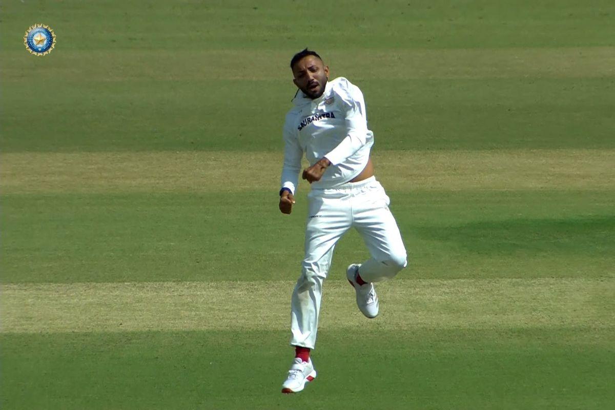 Dharmendrasinh Jadeja took seven wickets against Karnataka on Thursday