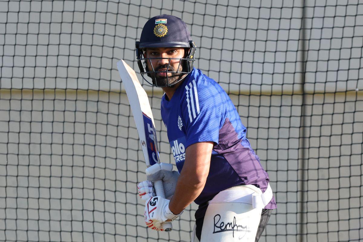A fitter Rohit Sharma bats in the nets on Thursday