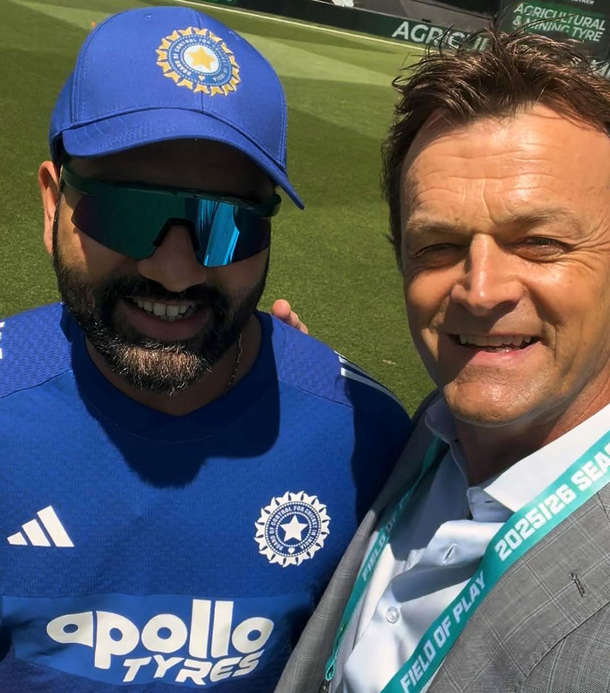Adam Gilchrist with Rohit Sharma Adam Gilchrist with Rohit Sharma