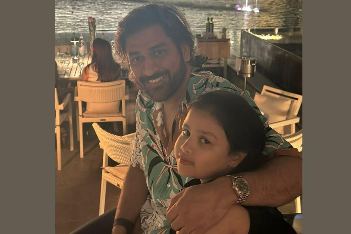Former India captain Mahendra Singh Dhoni with daughter Ziva