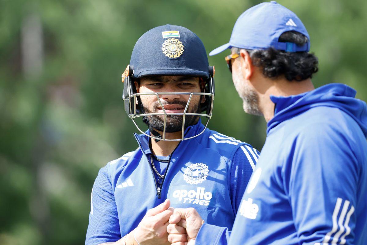 Rinku Singh with batting coach Sitanshu Kotak