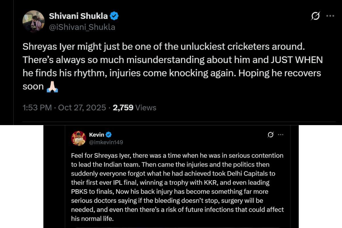 Shreyas Iyer recovery tweet