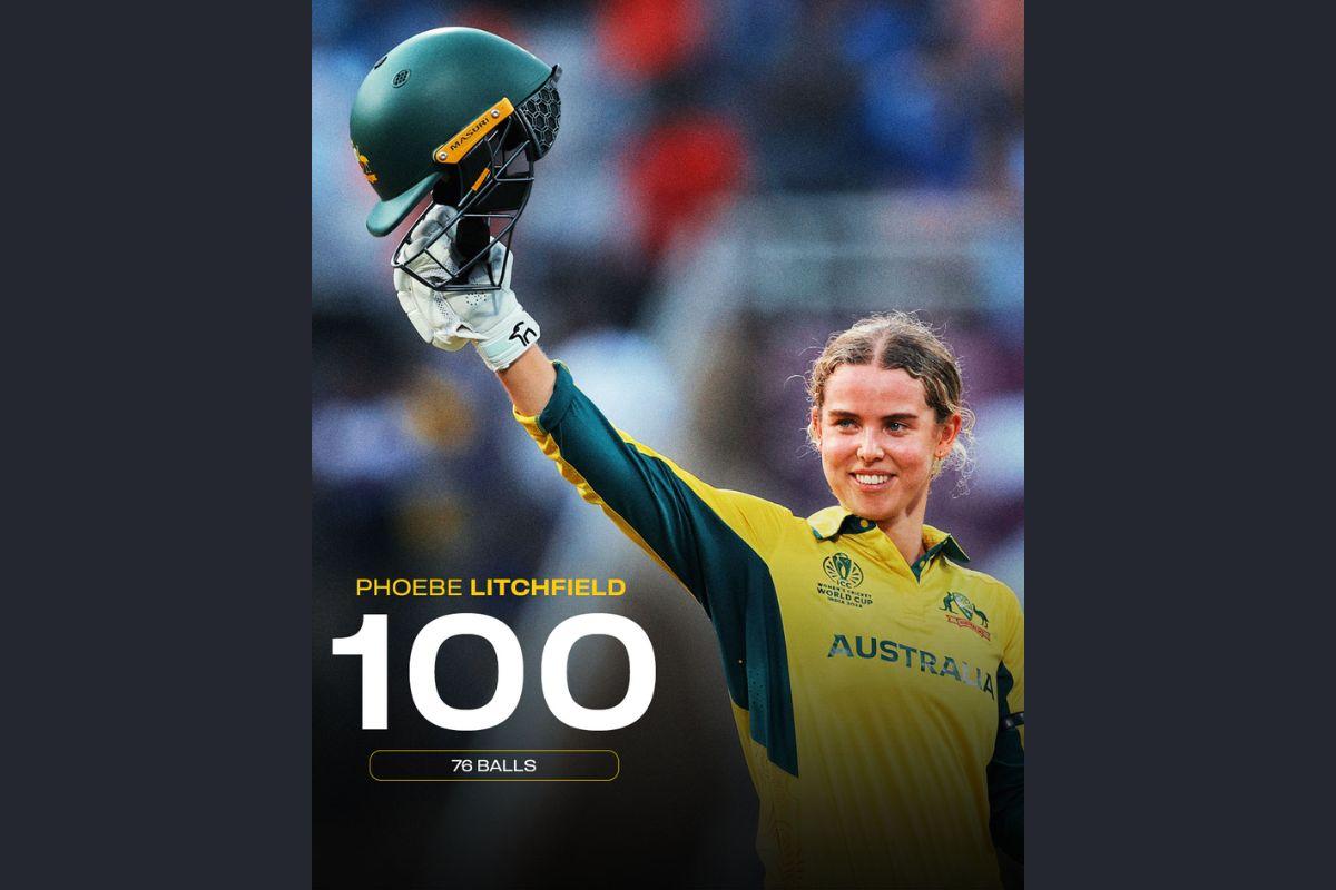Phoebe Litchfield becomes the youngest to score century in Women's WC knockout match