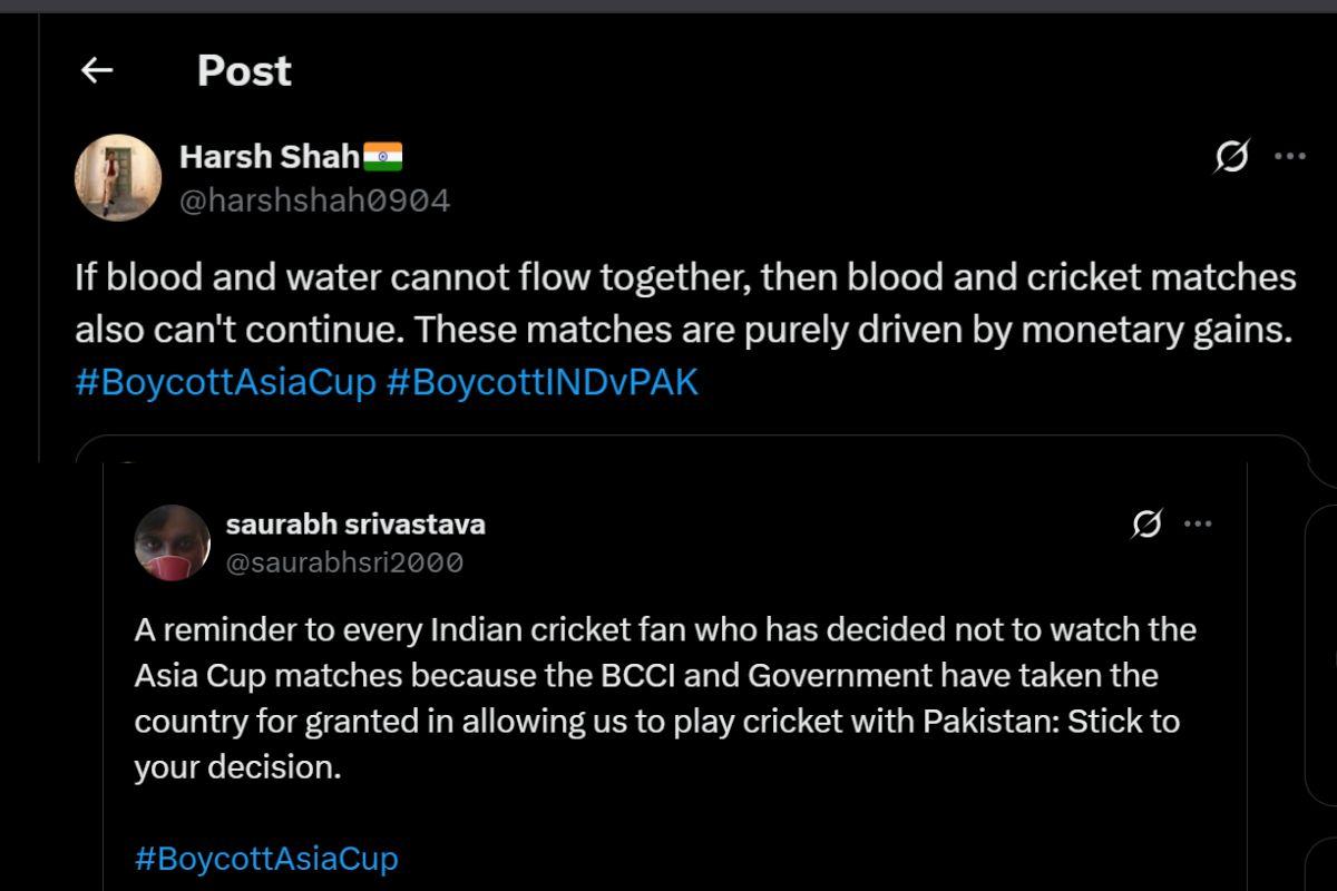 Boycott Asia Cup India-Pak match