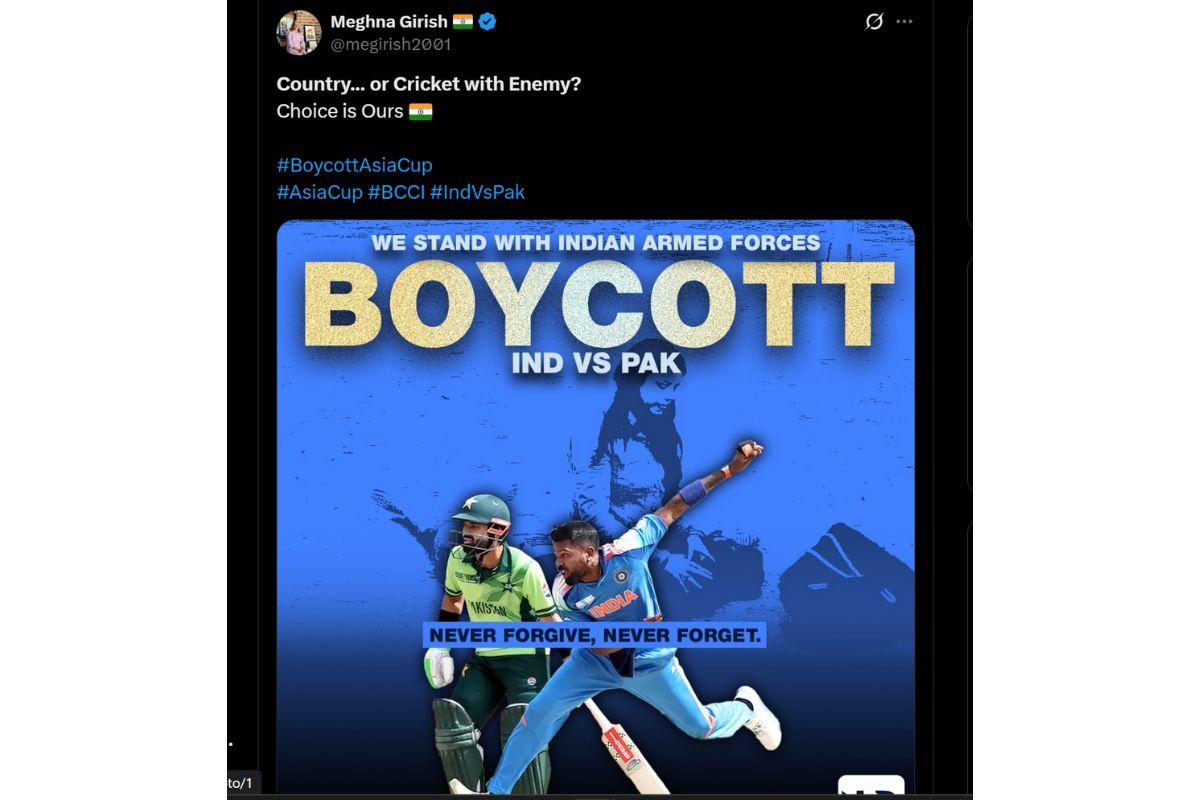 Boycott Asia Cup India-Pak match