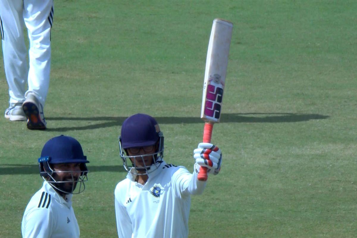 Ankit Sharma (99, 168 balls) and Andre Siddarth (84 not out, 190 balls) shared an impressive 192-run alliance for the seventh wicket that saved South from a precarious position