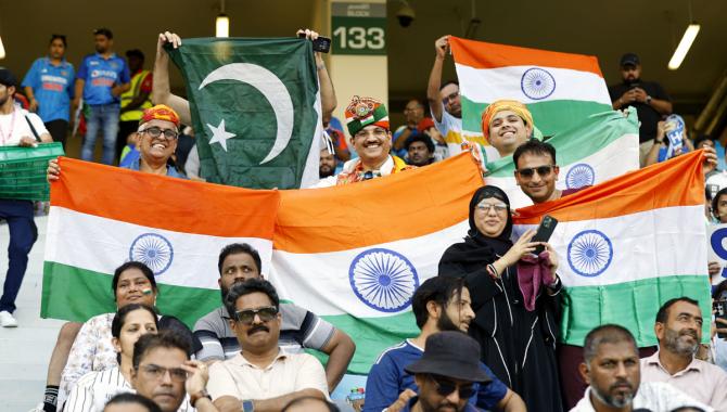 India and Pakistan cricket fans India and Pakistan cricket fans