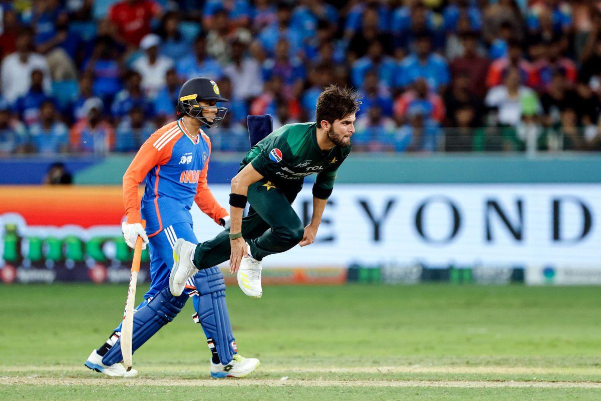 Pakistan's Shaheen Shah Afridi went wicketless and gave 23 runs in 2 overs during the Asia Cup Group A match against India in Dubai on Sunday