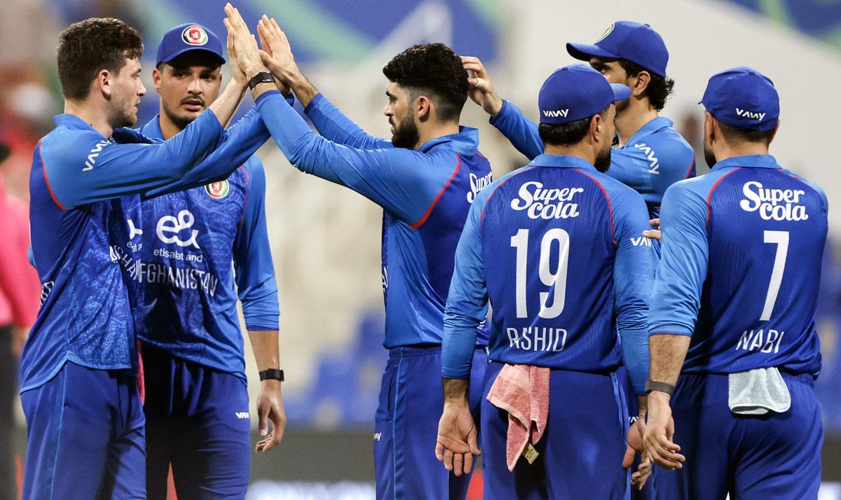 Afghanistan's players celebrate Afghanistan's players celebrate
