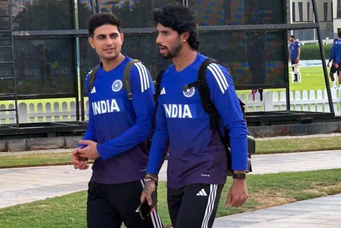 Shubman Gill and Tilak Varma in the nets Shubman Gill and Tilak Varma in the nets