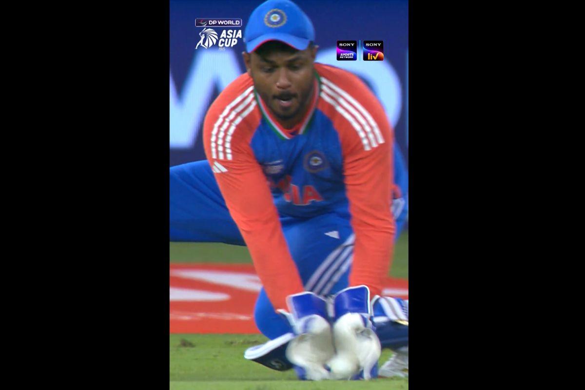 The replays clearly showed that the ball lobbed into Sanju Samson's gloves after going to ground