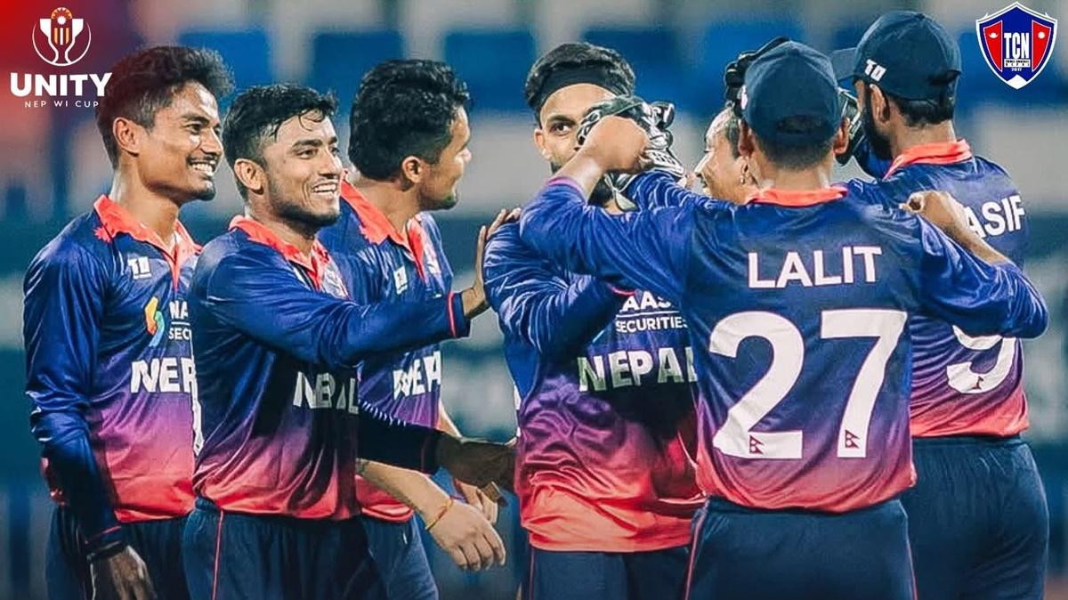 Nepal's players celebrate