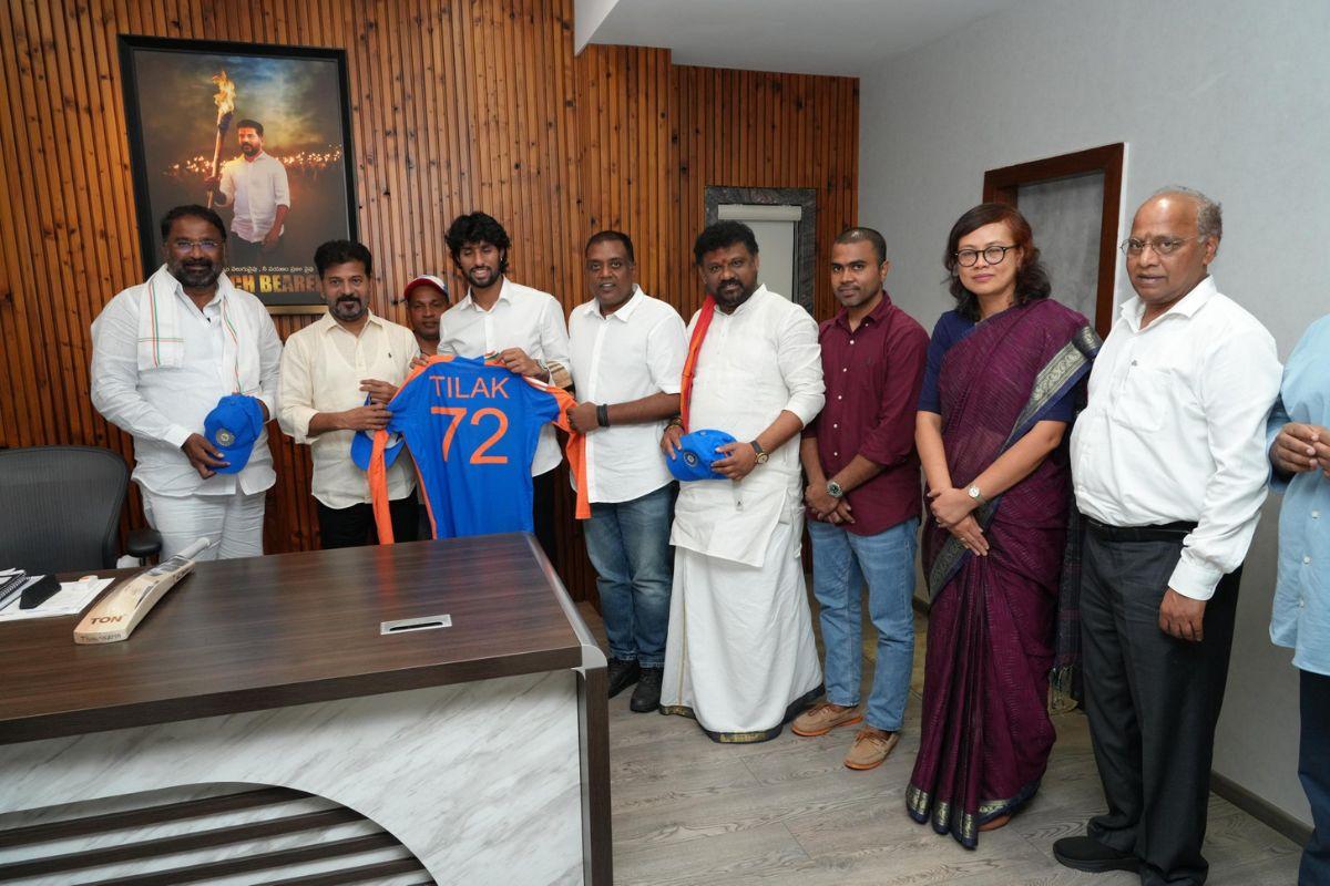 Tilak Varma and Revanth Reddy