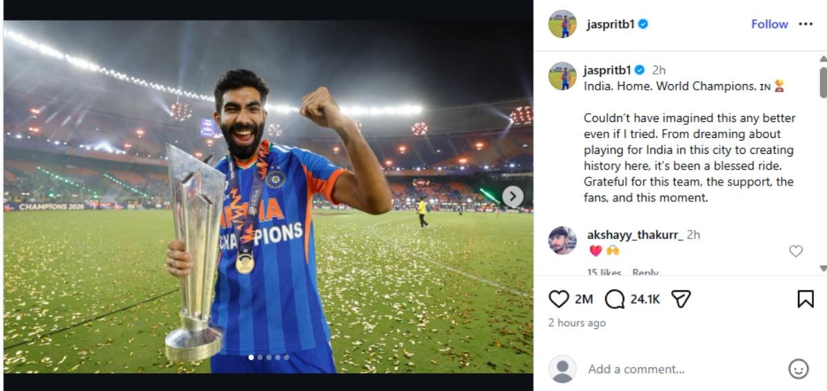Jasprit Bumrah Jasprit Bumrah