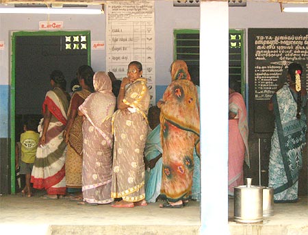 High women voters turn-out in Shunmugapuram village